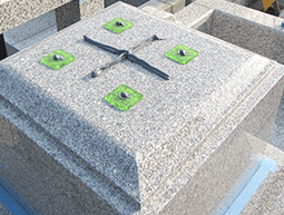 墓石免震施工標準仕様の石碑工事
